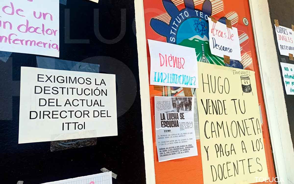 protesta y paro en Instituto Tecnológico de Toluca