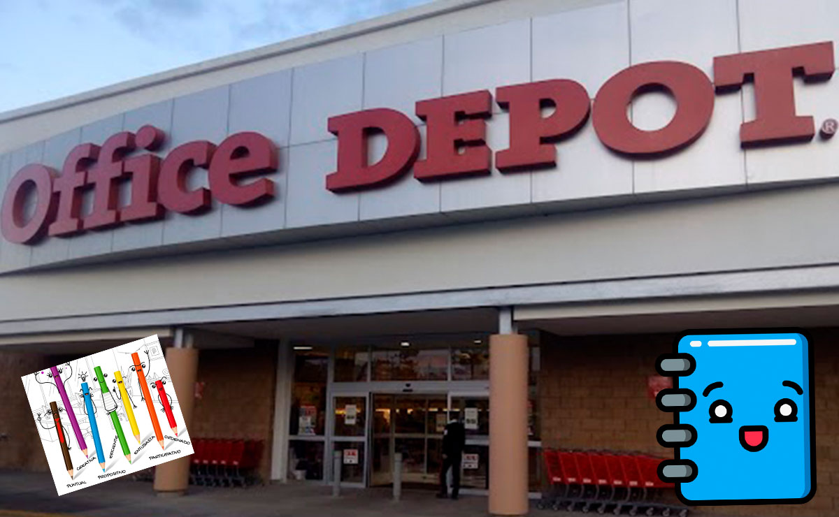 Fachada de Office Depot, vacante.